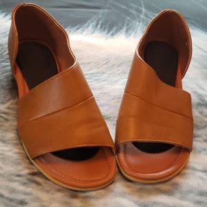 Slip on open toe sandal